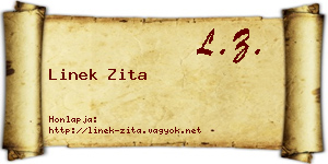 Linek Zita névjegykártya