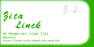 zita linek business card